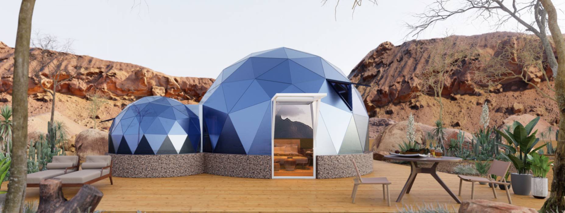 胶州市球形智能光伏玻璃星空房